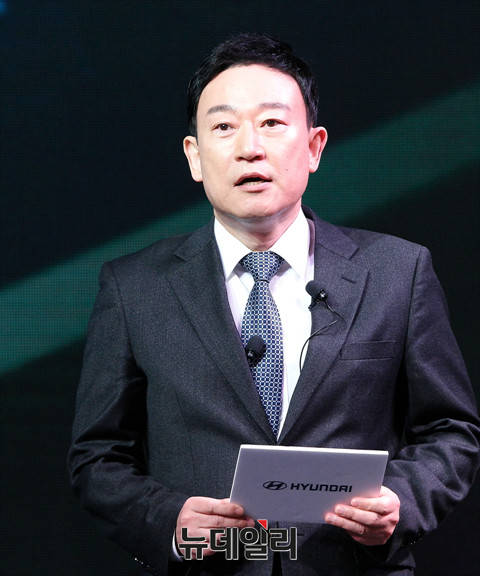 ▲ 황승호 현대차 차량지능화사업부 부사장이 자율주행 기술을 설명하고 있다.ⓒ이기륭 기자