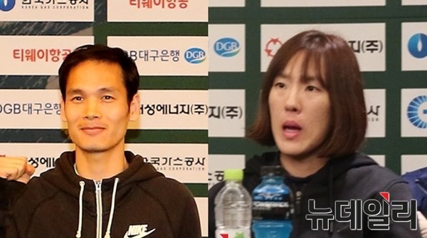 ▲ 2017대구국제마라톤대회 국내 출전 선수로 참가하는 이두행(왼쪽) 선수와 박호선 선수.ⓒ뉴데일리