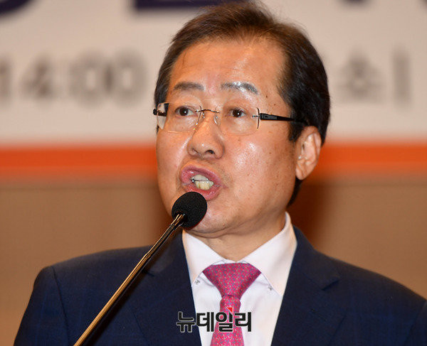 ▲ 자유한국당 홍준표 후보. ⓒ뉴데일리 정상윤 기자
