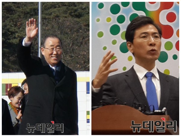 ▲ 반기문 전 유엔사무총장(왼쪽)과 안희정 충남도지사.ⓒ김종혁 기자