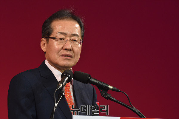 ▲ 자유한국당 홍준표 후보가 4일 대구·경북 선대위 발대식에 참석해 발언하고 있다. ⓒ뉴데일리 이종현 기자