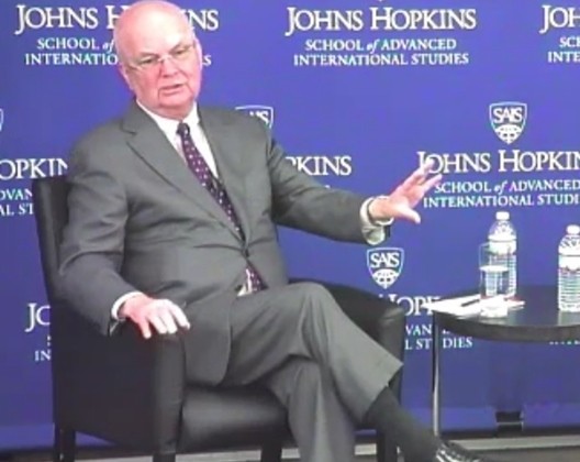 ▲ 사진은 마이클 헤이든 前 중앙정보국(CIA) 국장.ⓒ美존스홉킨스 국제대학원(SAIS) 웹케스트 영상 캡쳐