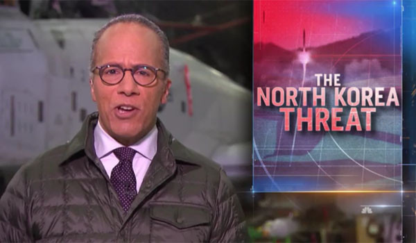 NBC의 메인 뉴스 프로그램인 '나이틀리 뉴스'의 앵커 '레스터 홀트'. 그는 3월 말 한국에 왔다고 한다. ⓒ美NBC뉴스 관련보도 화면캡쳐.