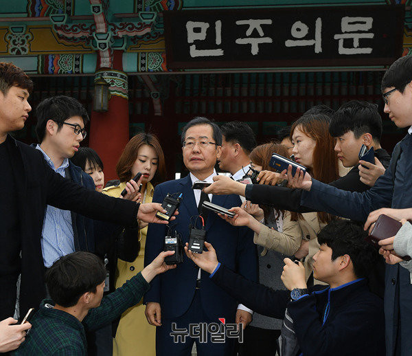 ▲ 자유한국당 홍준표 후보. 그는 6일 광주를 방문했다. ⓒ뉴데일리 정상윤 기자