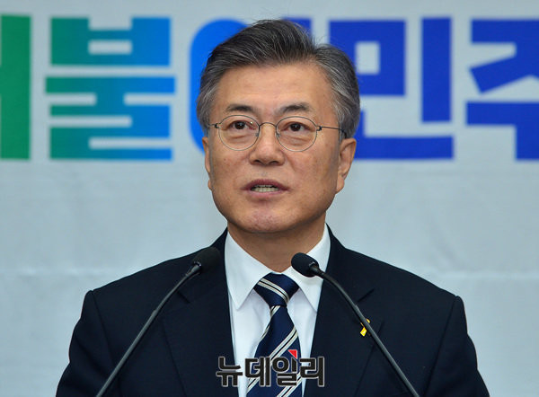 ▲ 더불어민주당 문재인 후보. ⓒ뉴데일리 공준표 기자