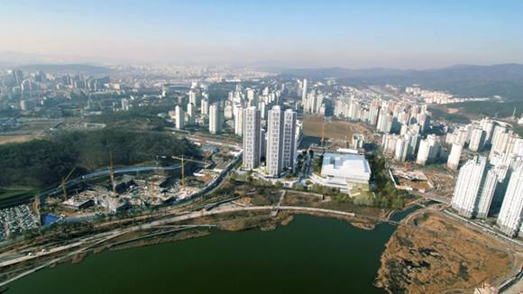 ▲ '광교 컨벤션 꿈에그린' 조감도. ⓒ한화건설