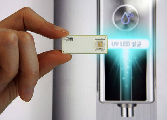 LG이노텍이 양산에 돌입한 정수기 코크 살균용 UV LED모듈. ⓒLG이노텍