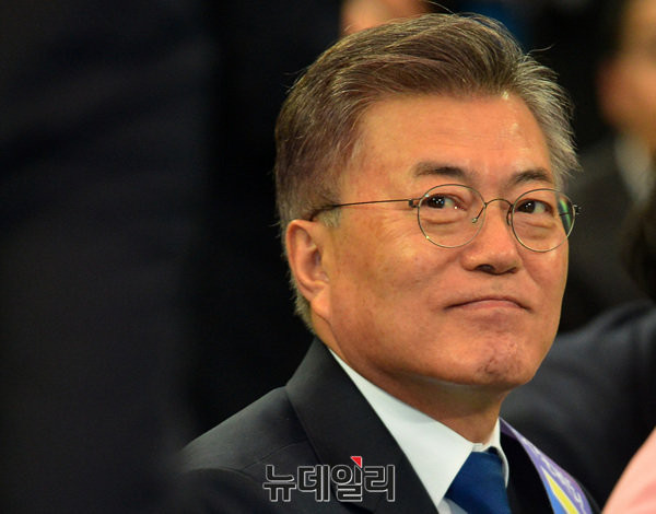 ▲ 더불어민주당 문재인 대통령 후보. ⓒ뉴데일리 공준표 기자