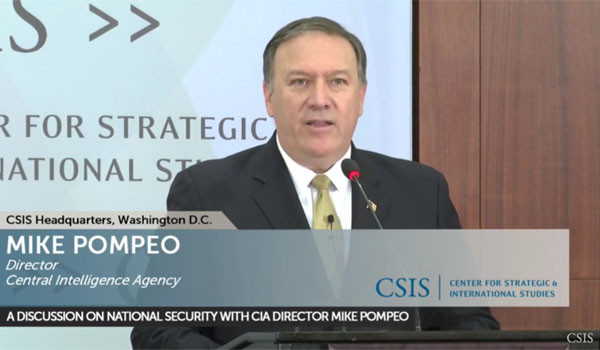 마이크 폼페오 美CIA 국장은 지난 13일(현지시간) 美워싱턴 D.C.에서 열린 CSIS 주최 간담회에서 북한 탄도미사일 기술의 위협을 강조했다고 한다. ⓒ美CSIS 관련영상 캡쳐.