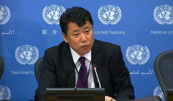 ▲ 김인룡 유엔주재 北차석 대사의 기자회견 모습. ⓒ美CNN 관련보도 화면캡쳐.