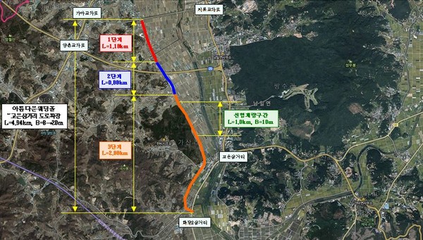 ▲ 충북 청주시 장암동 아름다운웨딩홀~고은삼거리 도로 확장공사 조감도.ⓒ청주시