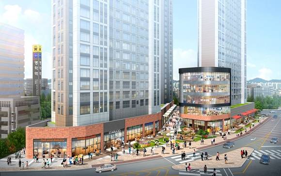 ▲ '안양 명학역 유토피아' 투시도. ⓒ반도건설