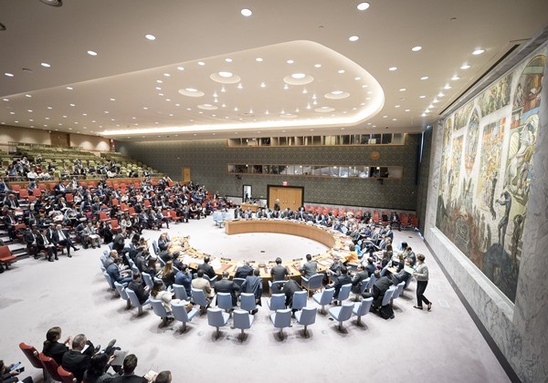 ▲ 유엔 안전보장이사회가 지난 15일 북한의 탄도미사일 도발을 두고 이를 규탄하는 언론성명을 20일(현지시간) 채택했다. 사진은 유엔 안보리.ⓒUN