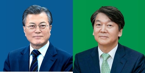 ▲ 문재인 후보(좌), 안철수 후보(우).ⓒ포털캡처