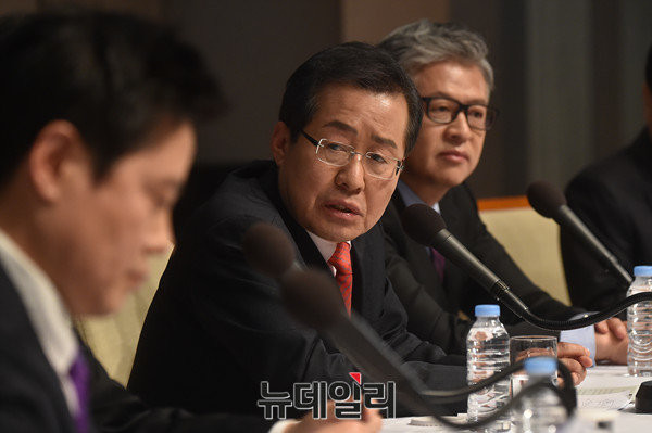 ▲ 자유한국당 홍준표 후보. ⓒ뉴데일리 이종현 기자