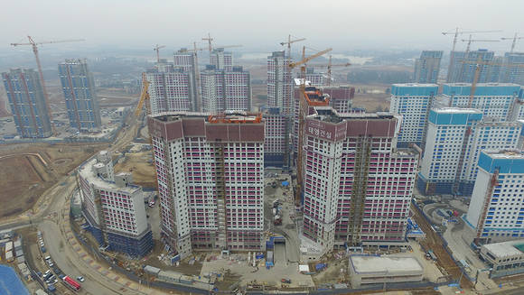 ▲ 태영건설이 시공 중인 '전주 에코시티 태영데시앙 1차(5블록)' 공사 현장 전경. ⓒ태영건설