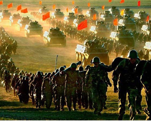 ▲ 중공군은 한반도 유사시 북한 점령을 위해 2개 집단군을 동원한다는 계획을 갖고 있는 것으로 알려져 있다. 사진은 中북부군구 병력들의 기동훈련 장면. ⓒ블로그 '김병장네 실시간 이슈' 화면캡쳐.