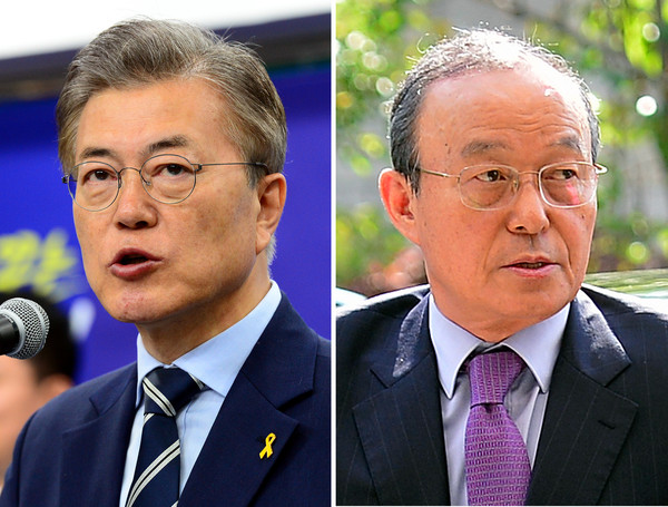 ▲ 문재인 더불어민주당 대선후보와 송민순 전 외교통상부 장관ⓒ뉴시스