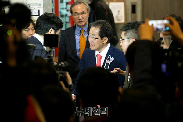 ▲ 자유한국당 홍준표 후보. ⓒ뉴데일리 정상윤 기자