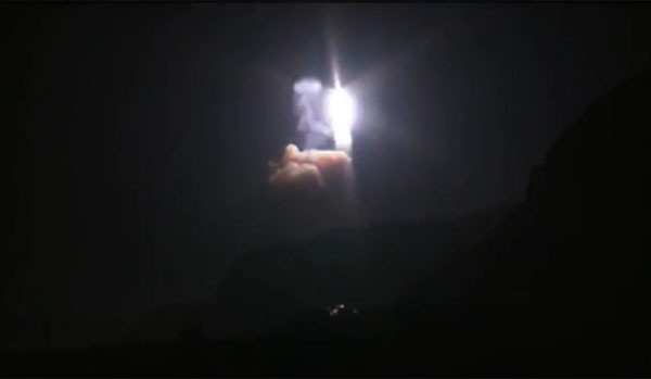 美공군은 지난 26일 오전 0시 3분(현지시간) 캘리포니아州 반덴버그 공군기지에서 '미니트맨 Ⅲ' 대륙간 탄도미사일을 시험발사했다. ⓒ美공군 공개영상 캡쳐