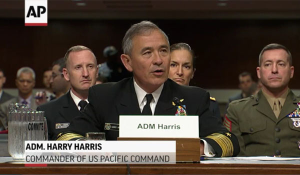 ▲ 지난 27일(현지시간) 美상원 군사위원회 청문회에 출석한 해리 해리스 美태평양 사령관은 "현재 한반도 위기는 내가 목격한 것 중에서는 최악"이라고 평가했다고 한다. ⓒ美AP통신 관련영상 캡쳐.