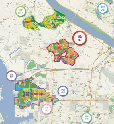 ▲ 검단신도시 내 AA3블록 위치도. ⓒ LH