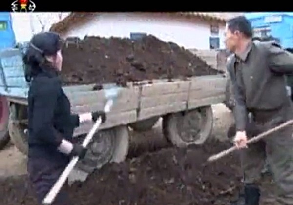 북한이 최근 심각한 비료부족 현상을 겪고 있으며 심지어 농작물이 말라 죽는 가짜 비료까지 등장한 것으로 알려졌다. 사진은 北'조선중앙TV'의 올바른 농사법 관련 선전영상 일부.ⓒ北선전매체 영상 캡쳐