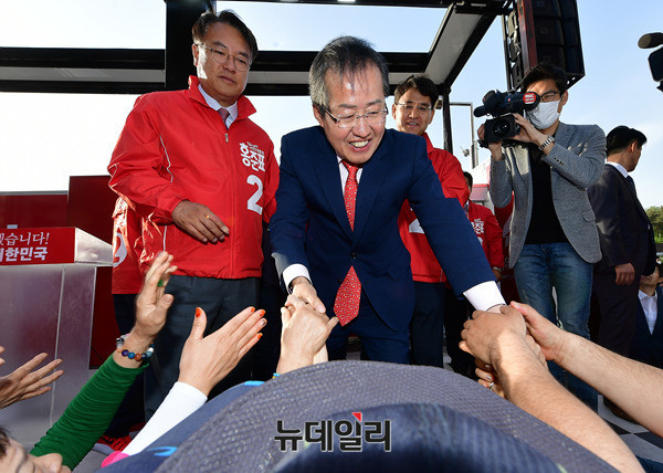 ▲ 홍준표 자유한국당 대선후보. ⓒ뉴데일리 정상윤 기자