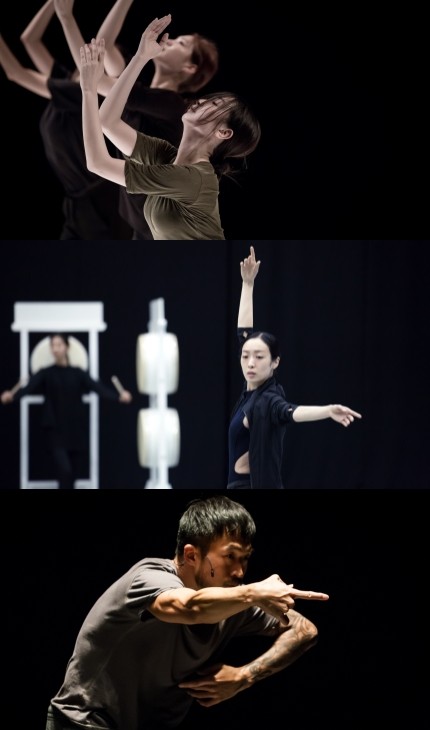 ▲ 위부터 '혼합', '제전악-장미의잔상', '춤이 말하다'의 한 장면ⓒ국립현대무용단