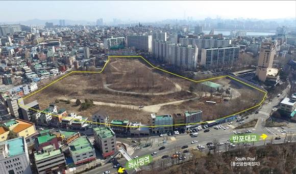 ▲ '용산 유엔사부지' 항공사진. ⓒ한국토지주택공사