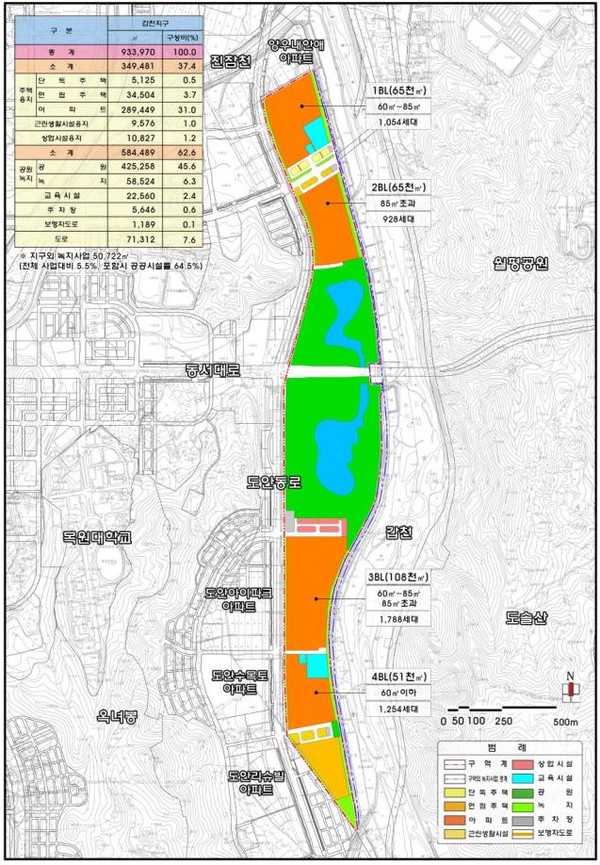 ▲ 토지이용계획도.ⓒ대전시