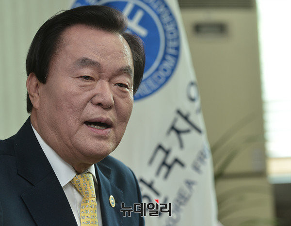 ▲ 김경재 한국자유총연맹 총재. ⓒ뉴데일 정상윤