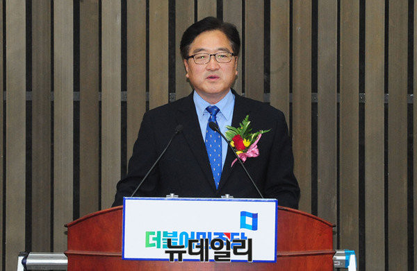 ▲ 우원식 신임 민주당 원내대표. ⓒ이종현 기자