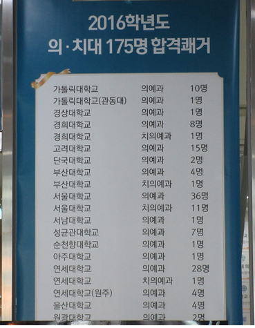 ▲ 학원 관련 법규를 위반한 학원의 광고. ⓒ서울교육청 제공