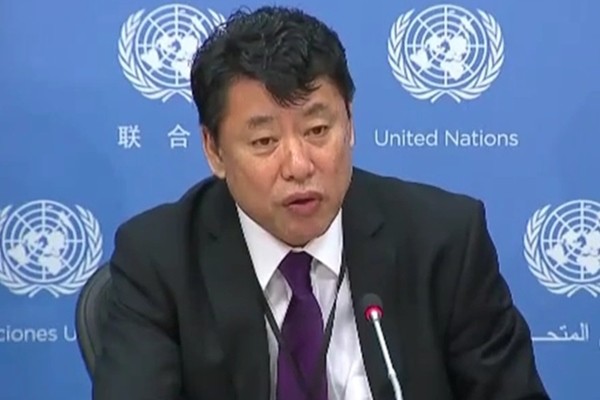 ▲ 김인룡 유엔 주재 북한대표부 차석대사가 ‘워너크라이(Wanna Cry) 랜섬웨어 해킹 공격 북한 배후설’을 강력히 부인했다. 사진은 김인룡.ⓒ유엔TV 보도영상 화면캡쳐