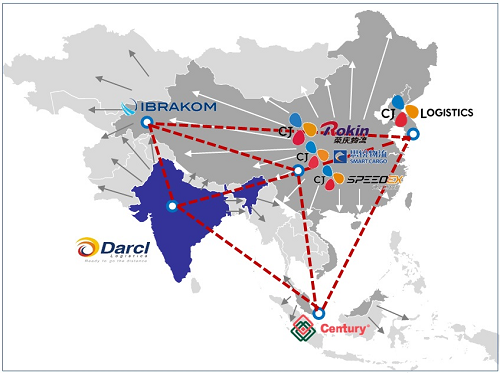 ▲ CJ대한통운은 범 아시아지역에 걸친 물류네트워크와 사업역량 갖추고 아시아 1위 물류기업 기반을 마련할 예정이다. ⓒCJ대한통운