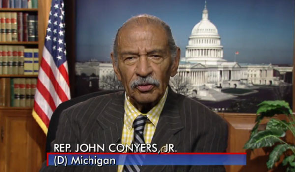 ▲ 트럼프 대통령에게 "대북 선제공격을 허용할 수 없다"는 연명서한을 보내는 데 주도적인 역할을 한 존 코이어 주니어 美하원의원(미시간, 민주). 美하원에 마지막 남은 6.25전쟁 참전용사라고 한다. ⓒ美하원 콘이어 의원 관련영상 캡쳐.