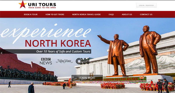 ▲ 미국에서 북한관광을 전문적으로 소개하는 여행사 '우리 투어스'. 앞으로 미국 국적 교포의 방북은 불가능해질 것으로 보인다. ⓒ대한무역투자진흥공사(KOTRA) 관련정보 화면캡쳐.