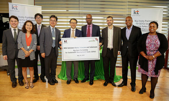▲ KT가 케냐 통신사 사파리콤과 감염병 확산 방지를 위한 업무협약을 체결했다. ⓒKT