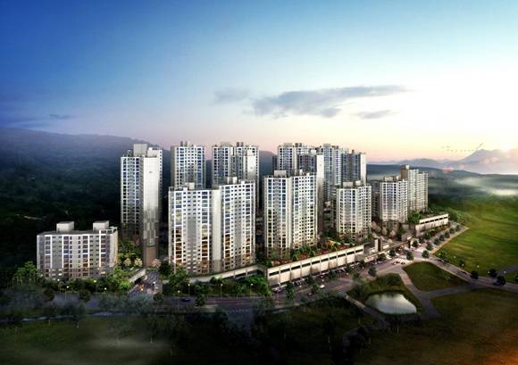 ▲ '거제 센트럴 푸르지오' 투시도. ⓒ대우건설