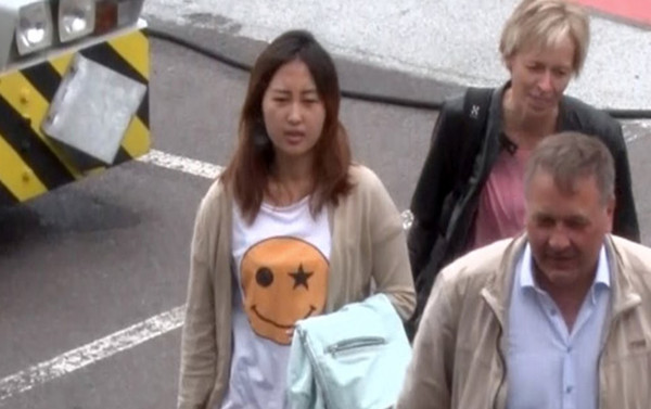 ▲ 정유라가 지난 30일 코펜하겐 공항에 도착한 모습. ⓒ뉴시스