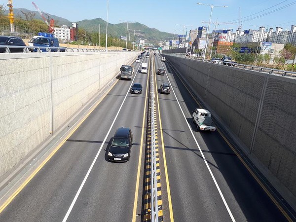 ▲ 청룡 지하차도 구간 준공 전경.ⓒ천안시