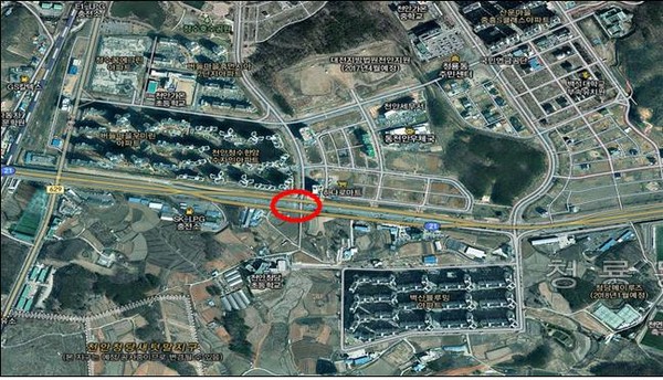 ▲ 청룡 지하차도 위치도.ⓒ천안시