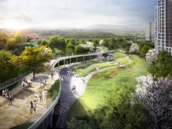 ▲ 옥송상록공원 조성사업 이미지. ⓒ호반건설