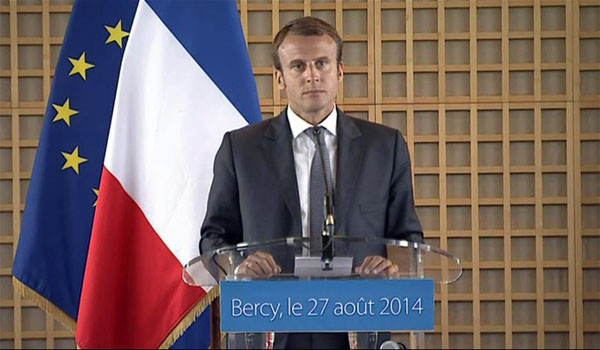 ▲ 2014년 통상장관 재직 당시의 엠마누엘 마크롱 대통령. ⓒ위키피디아 공개사진.