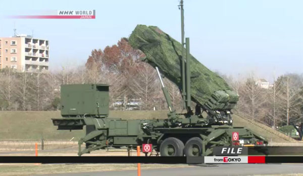▲ 日자위대가 오는 15일 패트리어트 PAC-3 미사일을 동원한 北탄도미사일 요격 훈련을 실시한다고 日언론들이 보도했다. ⓒ日NHK 관련보도 화면캡쳐.