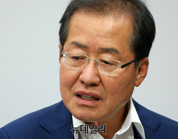 ▲ 자유한국당 홍준표 전 경남도지사. 그는 지난 19대 대선에 출마해 25%의 득표율을 기록했다. ⓒ뉴데일리 이기륭 기자