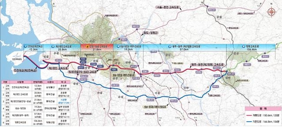 ▲ 인천~원주 고속도로 노선도.ⓒ국토부