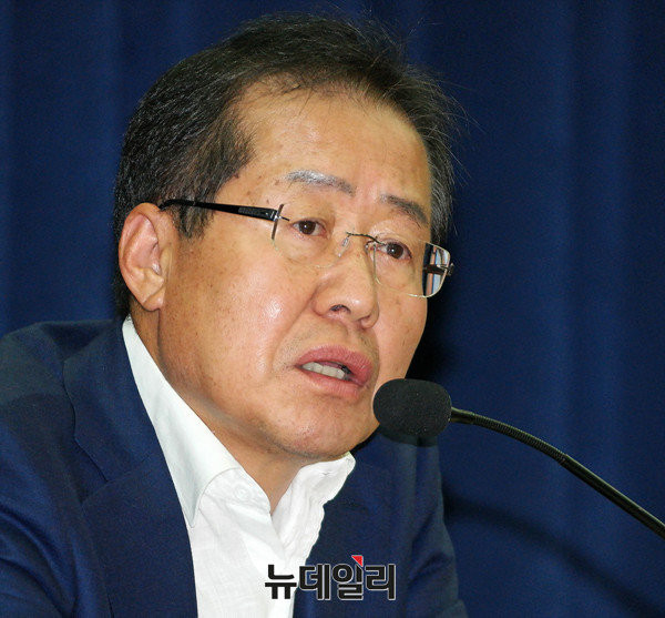 ▲ 자유한국당 홍준표 전 경남도지사. 그는 전당대회에 출마하면서 