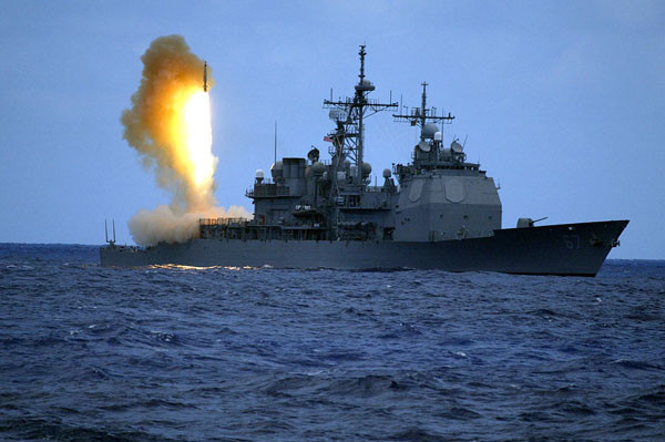 ▲ 美국방부 미사일 방어국(MDA)이 "두 번째 SM-3 Block IIA 요격 시험이 실패했다"고 밝혔다. 사진은 美이지스 순양함 '샤일로'가 SM-3 미사일을 발사하는 모습. ⓒ위키피디아 공개사진.